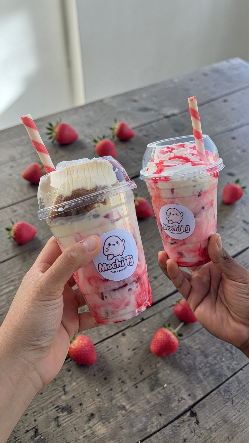 Fresas con crema con chescake