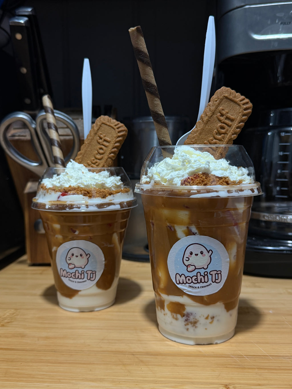 Fresas con crema de Lotus vaso grande
