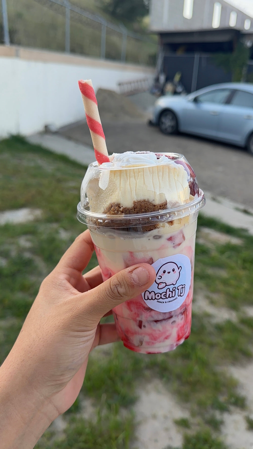Fresas con crema con chescake