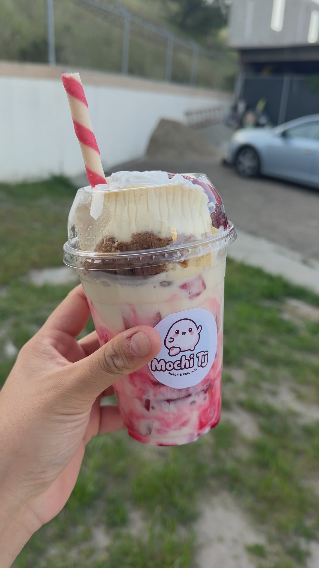 Fresas con crema con chescake