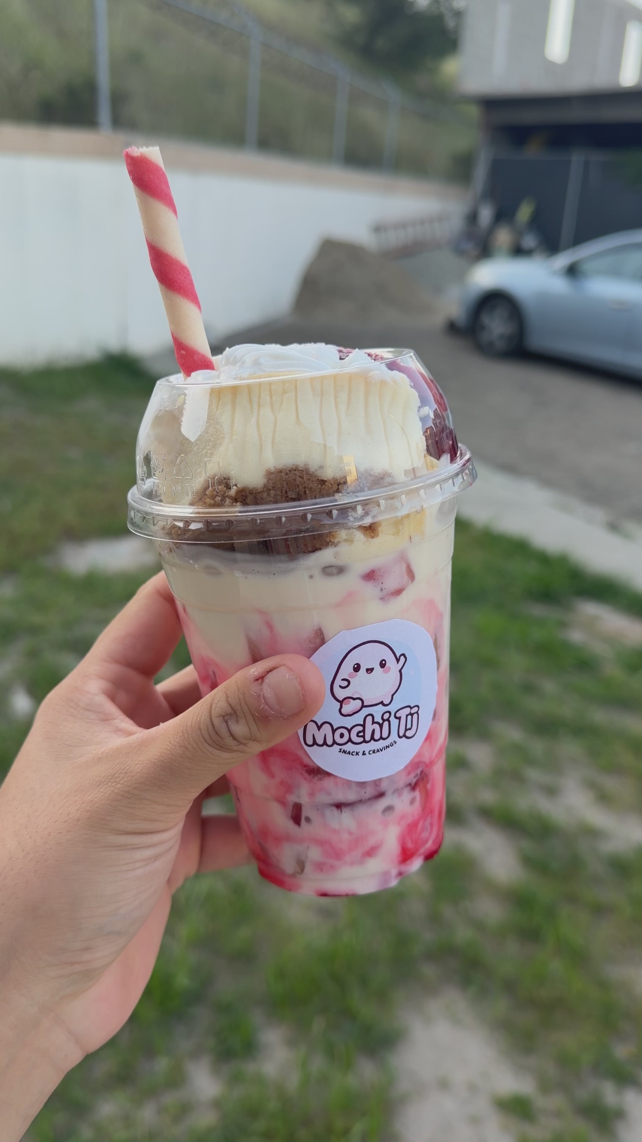 Fresas con crema con chescake