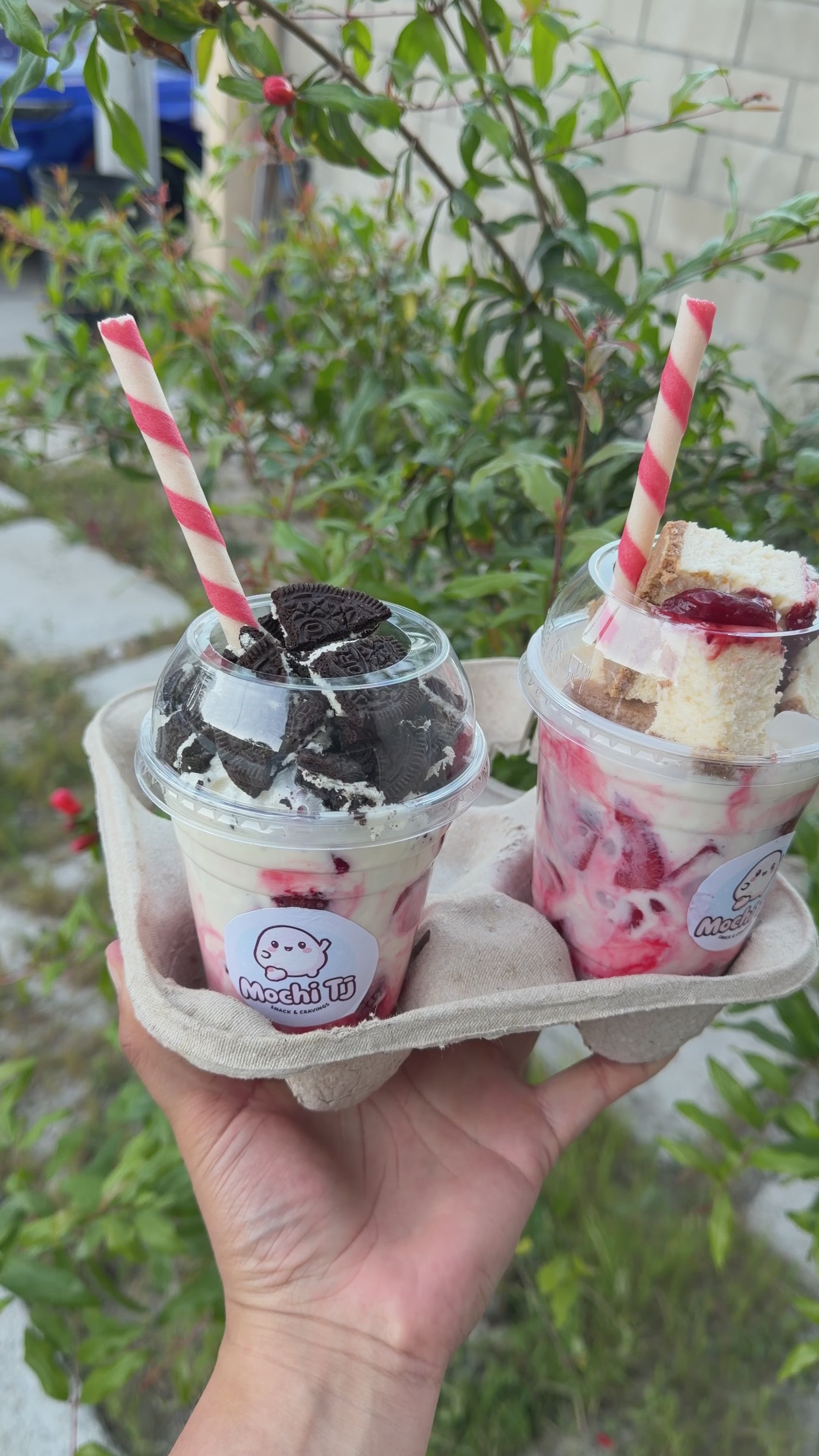 Fresas con crema con chescake